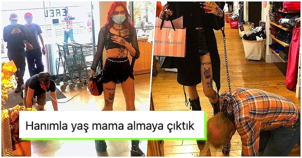 Boynuna Tasma Taktığı Adamla Market Market Gezen Sahibe Kadına Gelen Birbirinden Komik Yorumlar