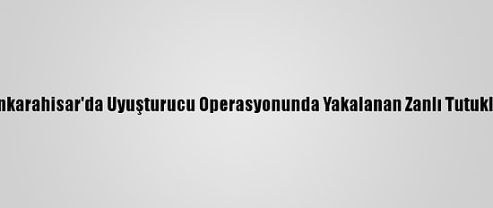 Afyonkarahisar'da Uyuşturucu Operasyonunda Yakalanan Zanlı Tutuklandı