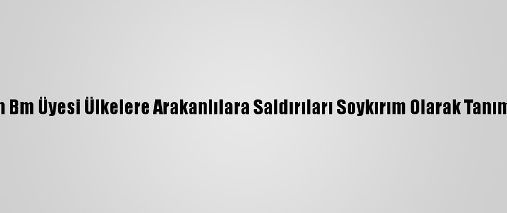 Stk'lerden Bm Üyesi Ülkelere Arakanlılara Saldırıları Soykırım Olarak Tanıma Çağrısı