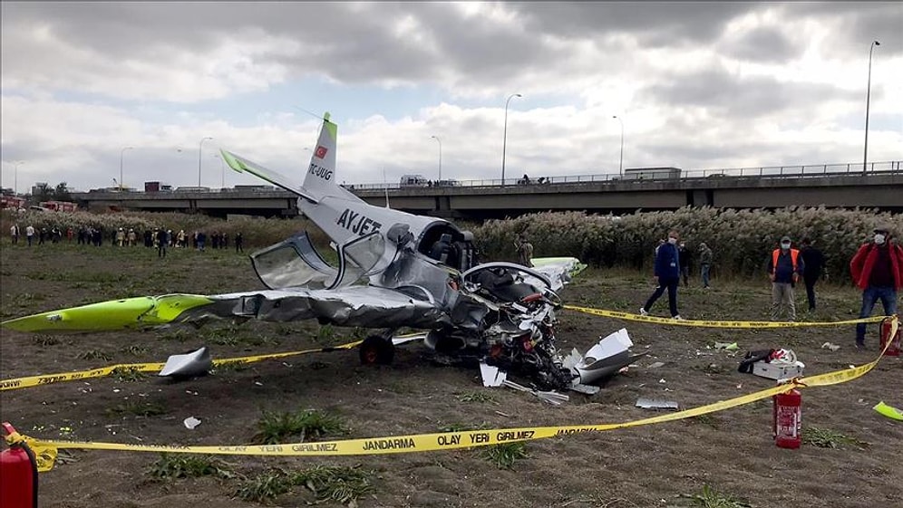 İstanbul Büyükçekmece'de Eğitim Uçağı Düştü! Pilot Enkazdan Yaralı Olarak Çıkarıldı