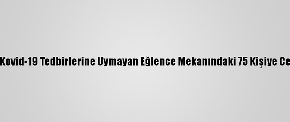 Konya'da Kovid-19 Tedbirlerine Uymayan Eğlence Mekanındaki 75 Kişiye Ceza Kesildi