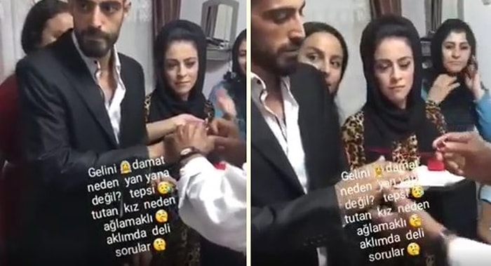 Bu Nasıl Yüzük Takma Töreni: Yüzük Takılan Gelin ile Damadın Birbiri ile Alakasız Bir Şekilde Durduğu Bir Acayip Tören