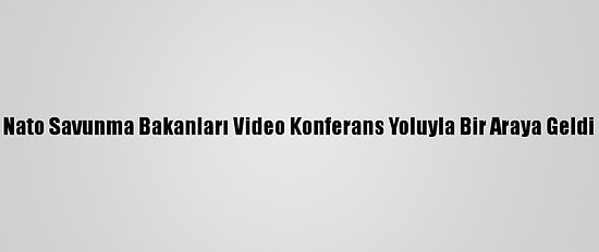 Nato Savunma Bakanları Video Konferans Yoluyla Bir Araya Geldi