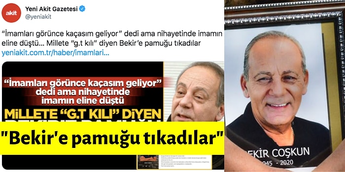 Her Fırsatta İnsanları Hedef Tahtası Haline Getiren Yeni Akit'in Bekir Coşkun'la İlgili Yaptığı Rezil Haber Gündemde