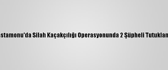 Kastamonu'da Silah Kaçakçılığı Operasyonunda 2 Şüpheli Tutuklandı