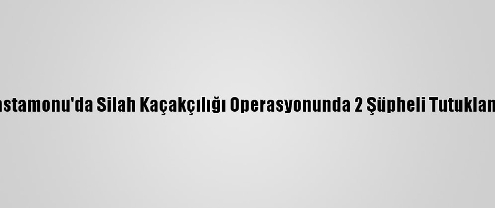Kastamonu'da Silah Kaçakçılığı Operasyonunda 2 Şüpheli Tutuklandı