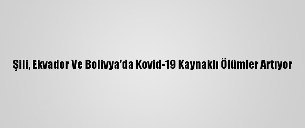 Şili, Ekvador Ve Bolivya'da Kovid-19 Kaynaklı Ölümler Artıyor