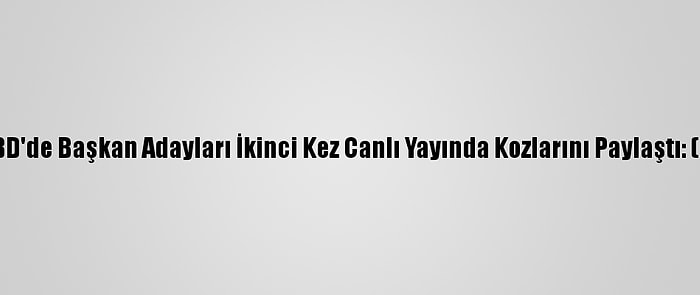 ABD'de Başkan Adayları İkinci Kez Canlı Yayında Kozlarını Paylaştı: (2)