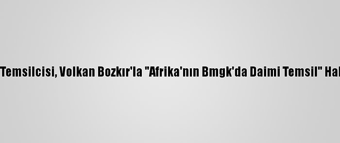 Libya'nın Bm Temsilcisi, Volkan Bozkır'la "Afrika'nın Bmgk'da Daimi Temsil" Hakkını Görüştü