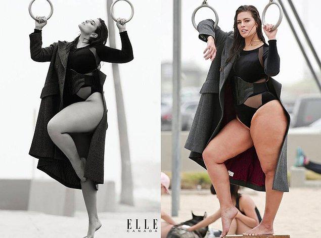 6. Ashley Graham, Instagram hesabında vücut olumlama hareketi için paylaştığı fotoğraflar ile body shaming'e uğramıştı.