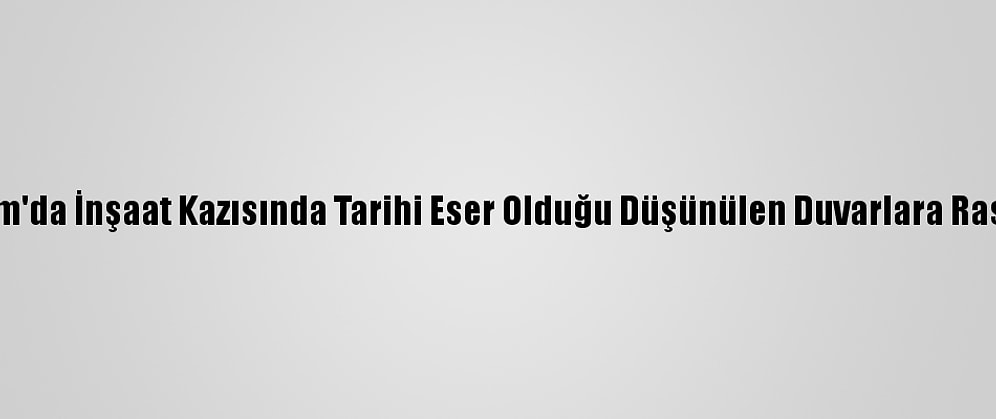 Bodrum'da İnşaat Kazısında Tarihi Eser Olduğu Düşünülen Duvarlara Rastlandı