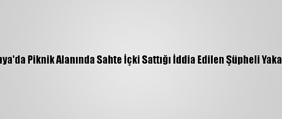Kütahya'da Piknik Alanında Sahte İçki Sattığı İddia Edilen Şüpheli Yakalandı