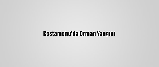 Kastamonu'da Orman Yangını