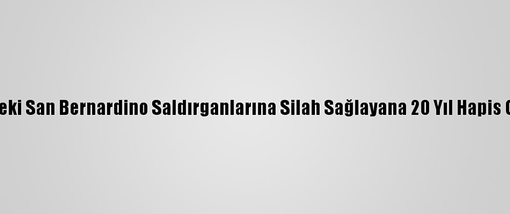 ABD'deki San Bernardino Saldırganlarına Silah Sağlayana 20 Yıl Hapis Cezası