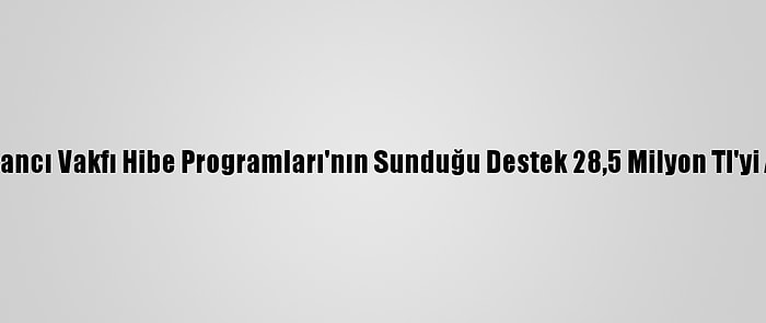 Sabancı Vakfı Hibe Programları'nın Sunduğu Destek 28,5 Milyon Tl'yi Aştı