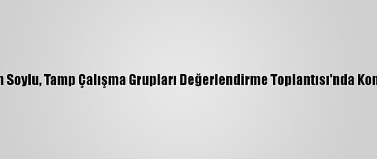 Bakan Soylu, Tamp Çalışma Grupları Değerlendirme Toplantısı'nda Konuştu: