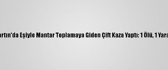 Bartın'da Eşiyle Mantar Toplamaya Giden Çift Kaza Yaptı: 1 Ölü, 1 Yaralı