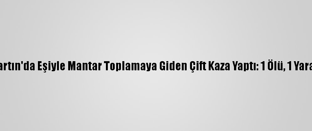Bartın'da Eşiyle Mantar Toplamaya Giden Çift Kaza Yaptı: 1 Ölü, 1 Yaralı