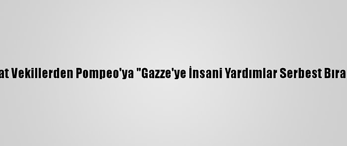 ABD'li Demokrat Vekillerden Pompeo'ya "Gazze'ye İnsani Yardımlar Serbest Bırakılsın" Çağrısı