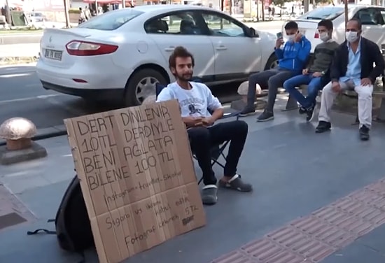 Dert Dinleme Başına 10 TL Alan Gezgin, Derdiyle Kendisini Ağlatana 100 TL Veriyor