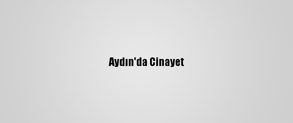 Aydın'da Cinayet