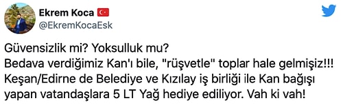 Kan Verene 5 Litrelik Yağ Hediye: Kızılay'ın Kampanyası Sosyal Medyada Tepki Çekti