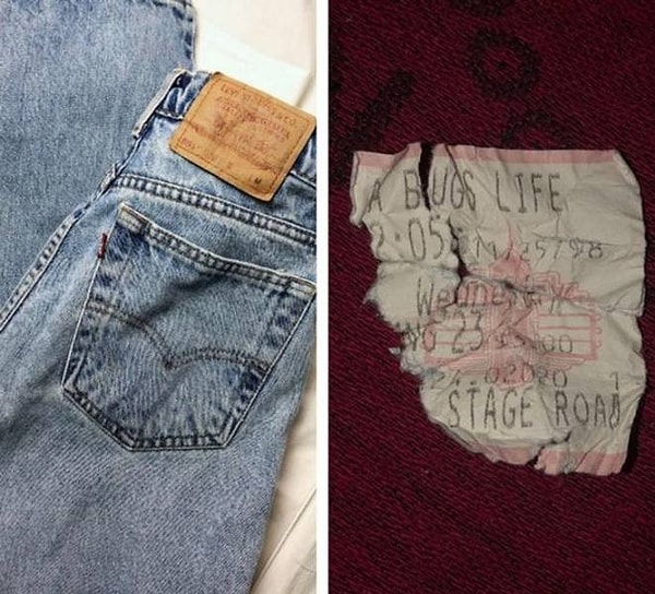 20. Когда прикупил пару винтажных Levi’s на местном блошином рынке и случайно открыл портал в прошлое, найдя в кармане билет в кино на "Жизнь жуков" 1998 года.