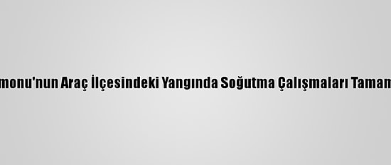 Kastamonu'nun Araç İlçesindeki Yangında Soğutma Çalışmaları Tamamlandı