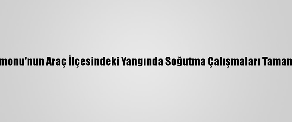 Kastamonu'nun Araç İlçesindeki Yangında Soğutma Çalışmaları Tamamlandı