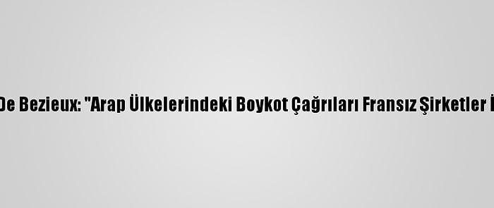 Medef Başkanı De Bezieux: "Arap Ülkelerindeki Boykot Çağrıları Fransız Şirketler İçin Kötü Haber"