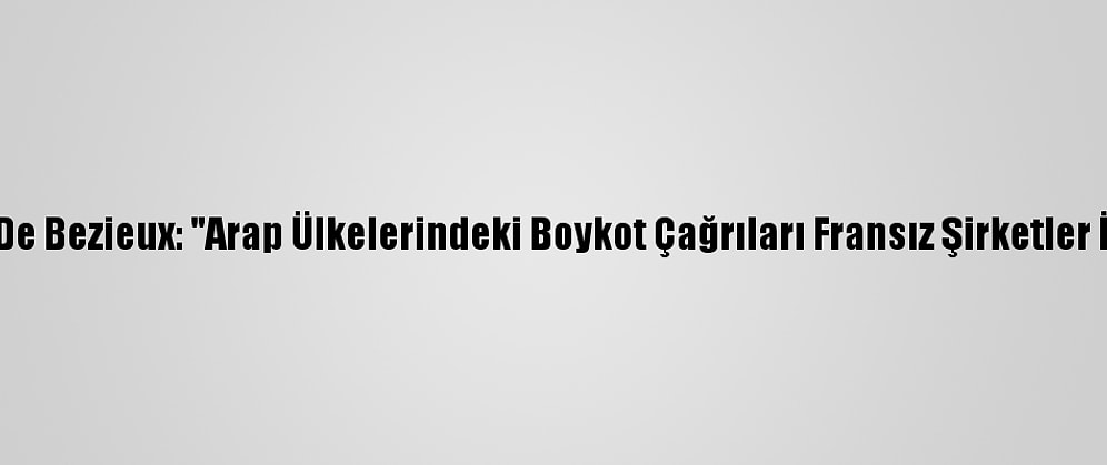 Medef Başkanı De Bezieux: "Arap Ülkelerindeki Boykot Çağrıları Fransız Şirketler İçin Kötü Haber"