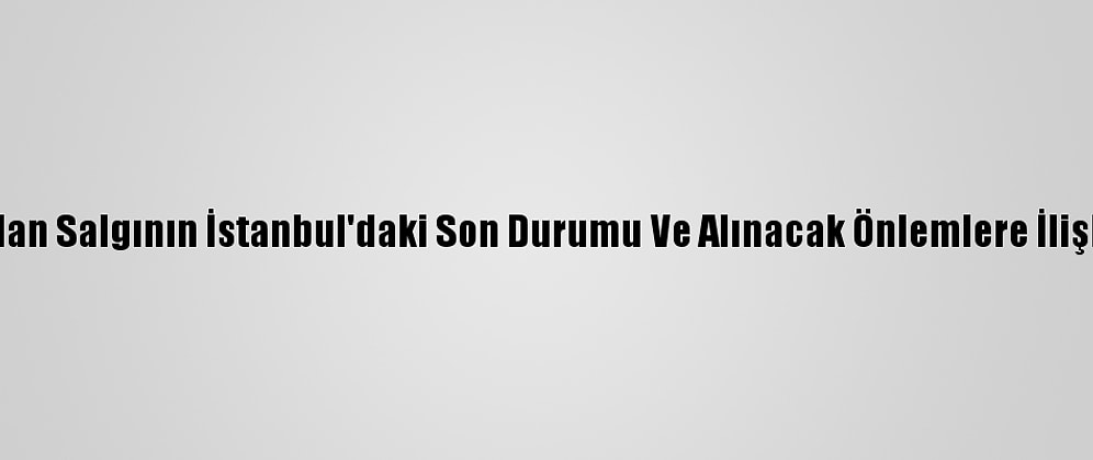 Bakan Koca'dan Salgının İstanbul'daki Son Durumu Ve Alınacak Önlemlere İlişkin Açıklama: