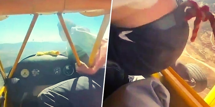 Uçuş Esnasında Tek Motorlu Uçağın Motoru Durunca Yüzlerce Metre Yükseklikte Pervaneyi Eliyle Çeviren Adam