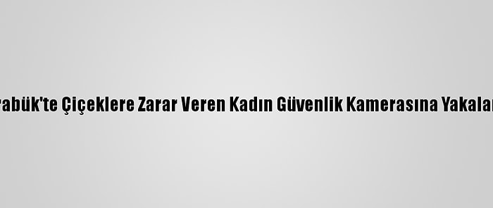 Karabük'te Çiçeklere Zarar Veren Kadın Güvenlik Kamerasına Yakalandı