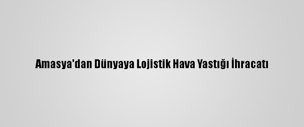 Amasya'dan Dünyaya Lojistik Hava Yastığı İhracatı
