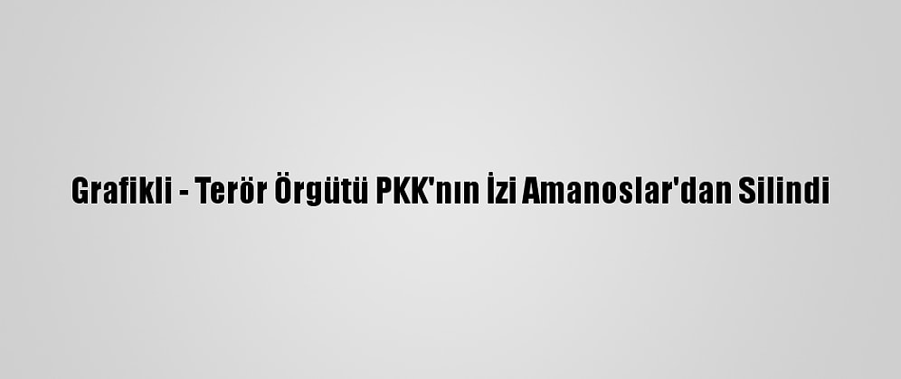 Grafikli - Terör Örgütü PKK'nın İzi Amanoslar'dan Silindi