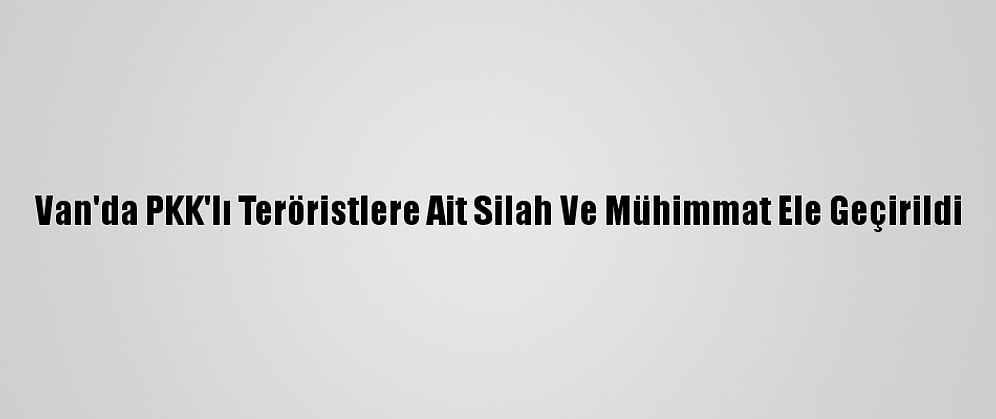 Van'da PKK'lı Teröristlere Ait Silah Ve Mühimmat Ele Geçirildi
