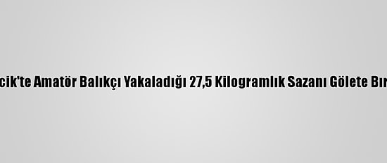 Bilecik'te Amatör Balıkçı Yakaladığı 27,5 Kilogramlık Sazanı Gölete Bıraktı