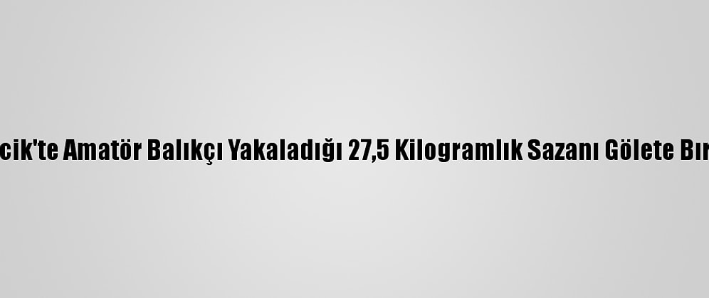 Bilecik'te Amatör Balıkçı Yakaladığı 27,5 Kilogramlık Sazanı Gölete Bıraktı