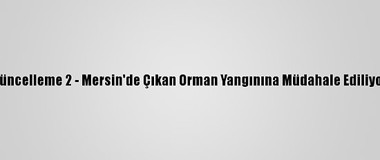 Güncelleme 2 - Mersin'de Çıkan Orman Yangınına Müdahale Ediliyor