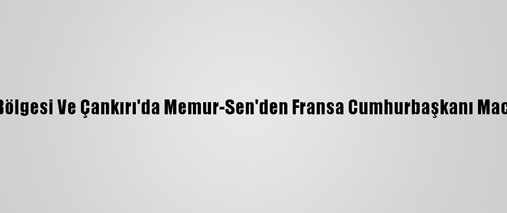 Karadeniz Bölgesi Ve Çankırı'da Memur-Sen'den Fransa Cumhurbaşkanı Macron'a Tepki