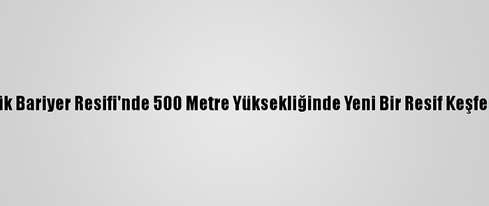 Büyük Bariyer Resifi'nde 500 Metre Yüksekliğinde Yeni Bir Resif Keşfedildi