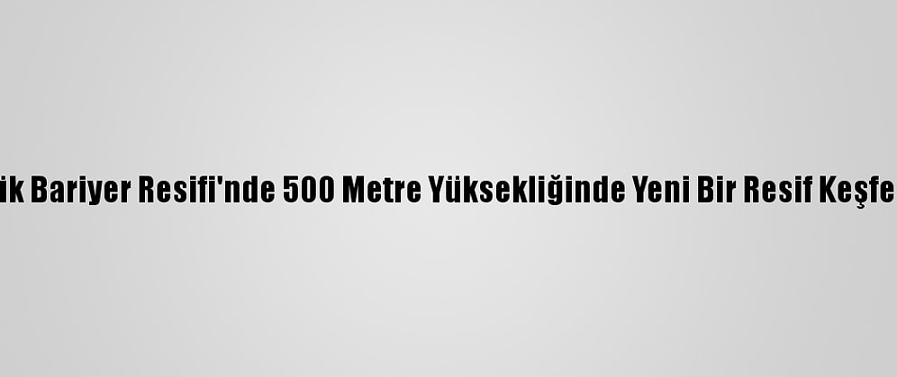 Büyük Bariyer Resifi'nde 500 Metre Yüksekliğinde Yeni Bir Resif Keşfedildi