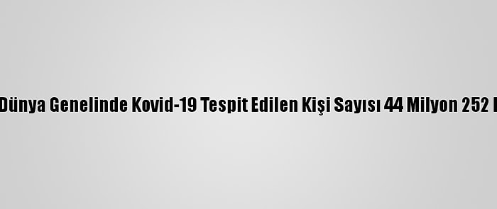 Grafikli - Dünya Genelinde Kovid-19 Tespit Edilen Kişi Sayısı 44 Milyon 252 Bini Geçti