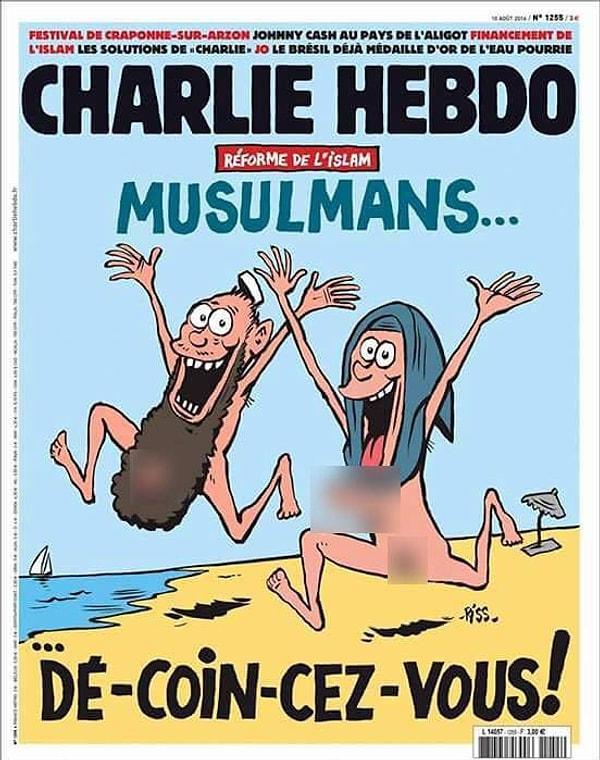 Fransa'yla diplomatik ilişkilerimizin gerildiği şu günlerde, sık sık Müslüman ülkeleri hedef alan 'Charlie Hebdo' dergisi bu kez de Recep Tayyip Erdoğan'ı hedef aldı.