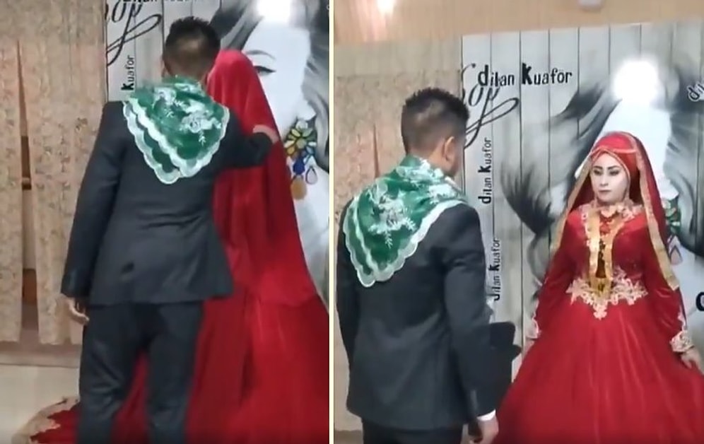 Evleneceği Kadını Çağırırken Asansör Tuşuna Basar Gibi Sırtına Dokunan Damat