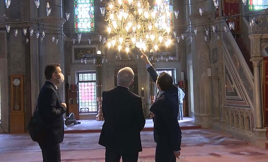 Laleli Camii'nde Eleştirilere Neden Olan Ampuller Değiştiriliyor