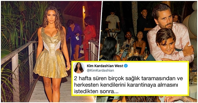 1. Kim Kardashian'ın özel bir adada yaptığı mütevazı doğum günü partisi tepki çekti!