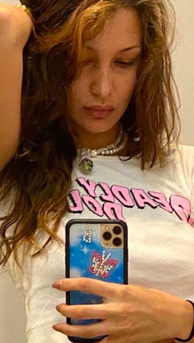 9. Dünyaca ünlü model Bella Hadid, makyajsız bir fotoğrafını paylaştı!