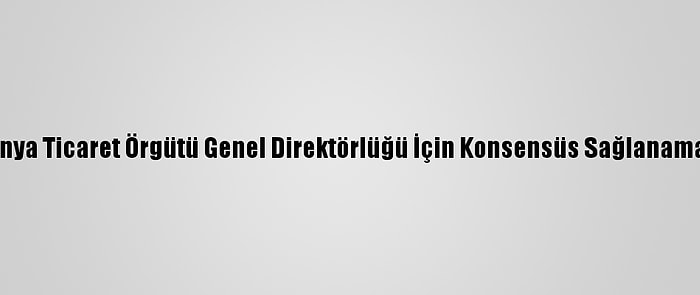 Dünya Ticaret Örgütü Genel Direktörlüğü İçin Konsensüs Sağlanamadı